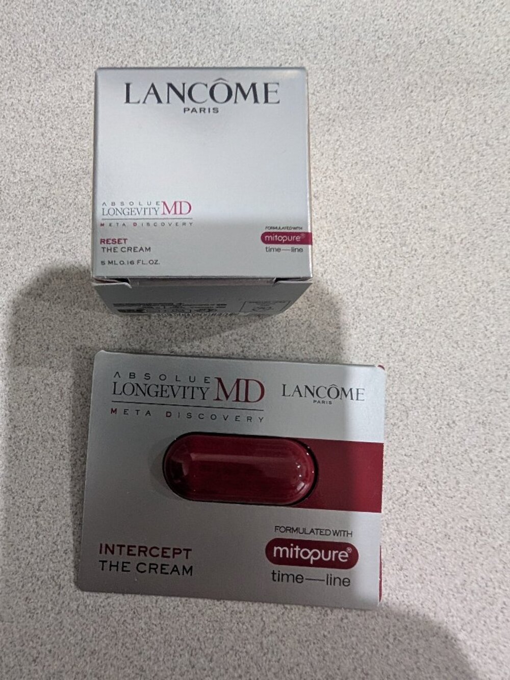 Lancome Md intercept cream new sample size discovery travel size